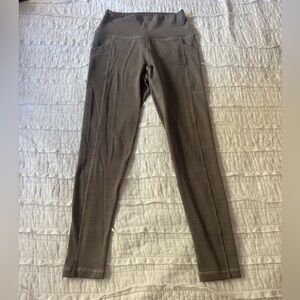 Prana Taupe ribbed Leggings